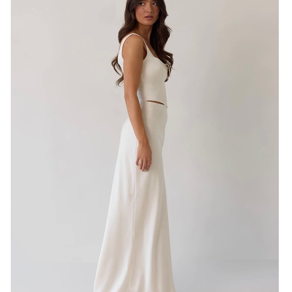 Park & Fifth Cream Maxi A-Line Skirt for Brides